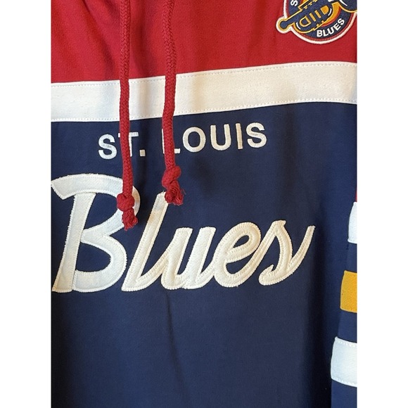 Men's 3XL NWOT St. Louis Blues Mitchell & Ness Head Coach Pullover Hoodie - Picture 3 of 9